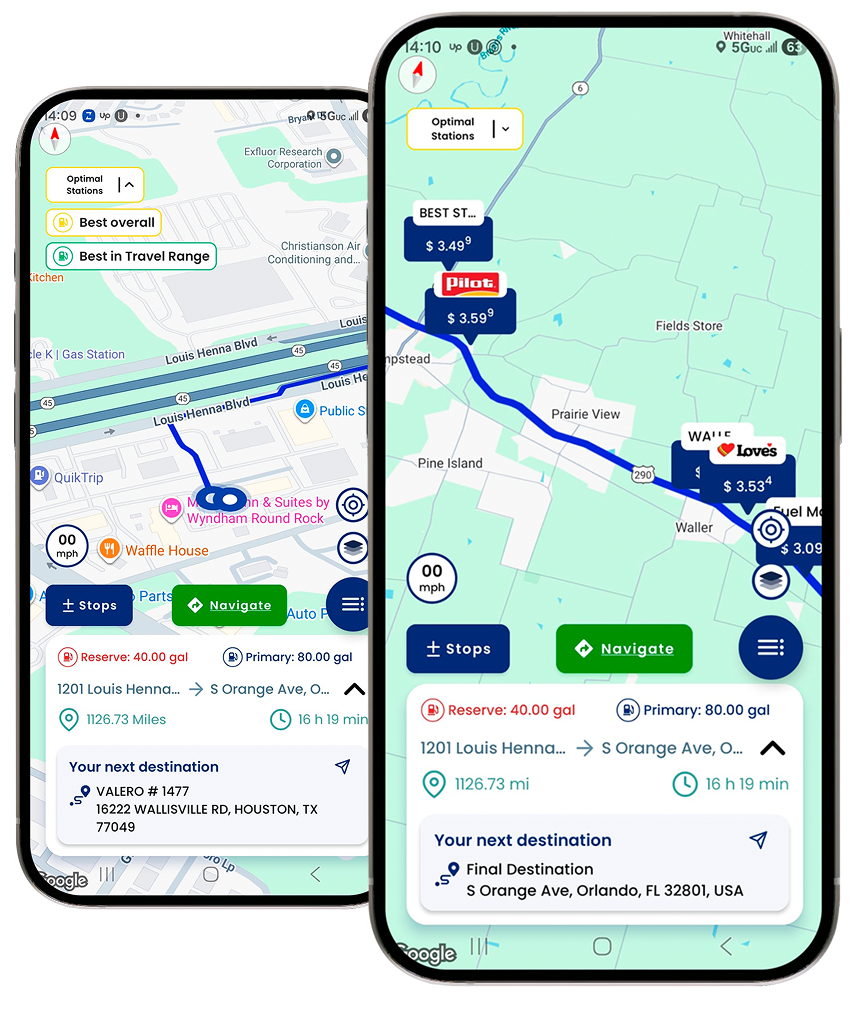fuel stations map view